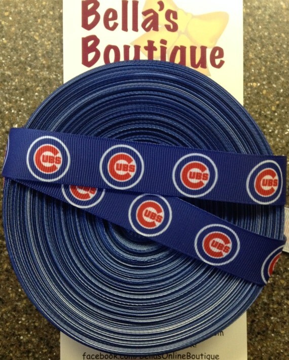 Chicago Cubs Baseball Ribbon 3 yard by VegasBellasBowtique on Etsy