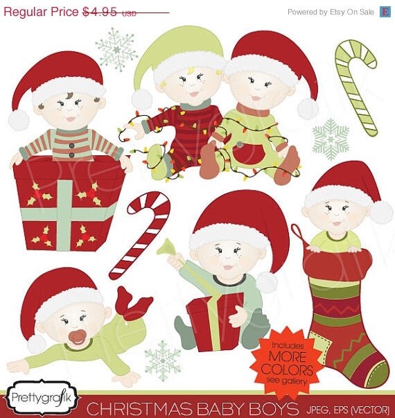 80% OFF SALE christmas baby boy clipart commercial use, vector graphics, digital clip art, digital images - CL444 Il_570xn