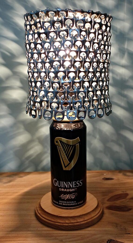 Guinness Draught Beer Can Lamp with Pull Tab Lamp Shade