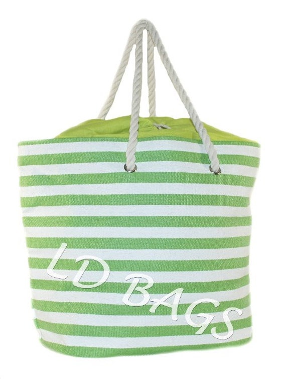 Large Beach Tote Beach Bag with Rope Handles and Free Embroidery