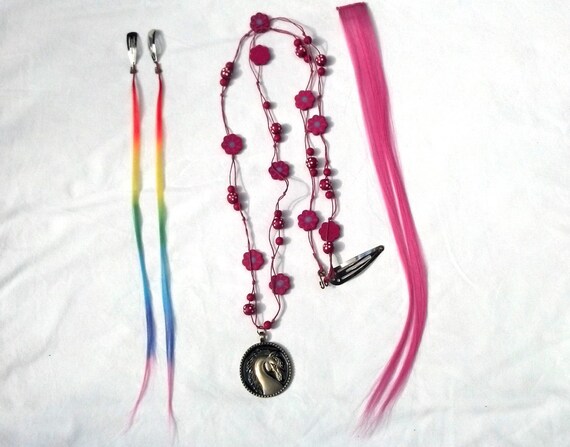Cool Horse Color Set in Pink  Necklace Mane Color by MyBuddyBling