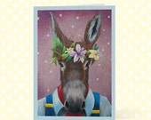 Bottom Illustration - Blank Greeting Card - Donkey Midsummer Night Dream Bottom Illustration - Blank Greeting Card - Donkey Midsummer Night Dream