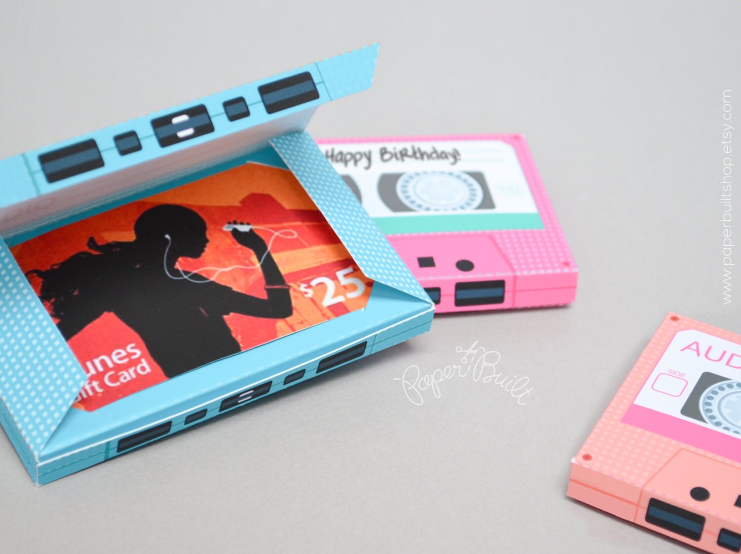 Cassette Tape Gift Card Holder 1980s Retro Cassette Tapes