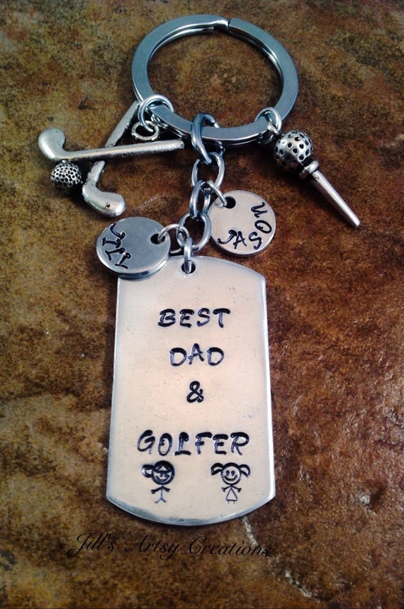 Personalized Dad Keychain Father's Day Keychain Gift for