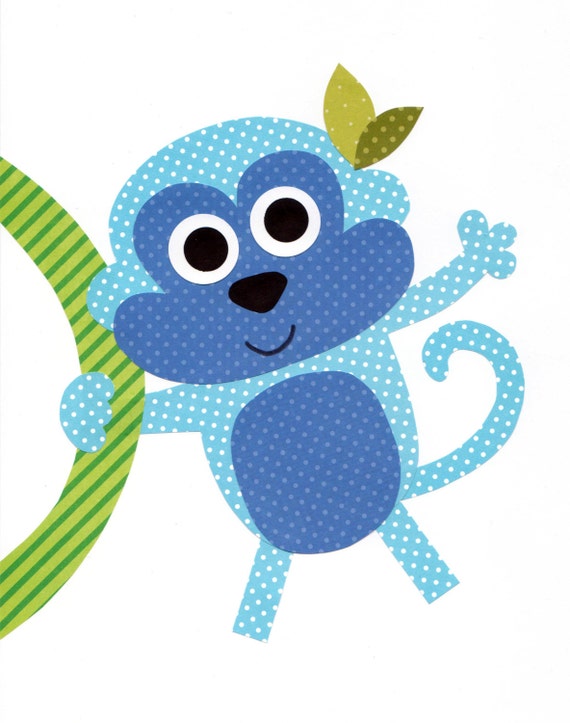 Jungle Themed Nursery Artwork Print Baby Room Decoration Kids