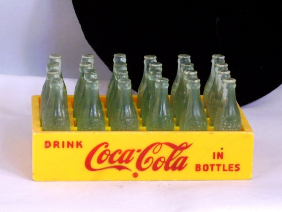 Miniature Toy Coca Cola Coke 24 Bottle Case Crate by UrsToday