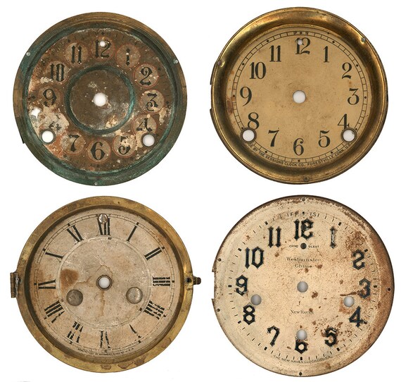 Imagen digital de 4 caras de reloj vintage por TheArtOfSpirit Imagen digital de 4 caras de reloj vintage por TheArtOfSpirit