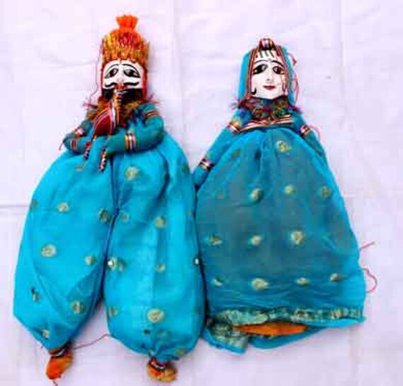 Indian rajasthani hand made dancing hand puppet by fashiononaindia