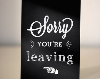 farewell card / Goodbye card / sorry you're leaving