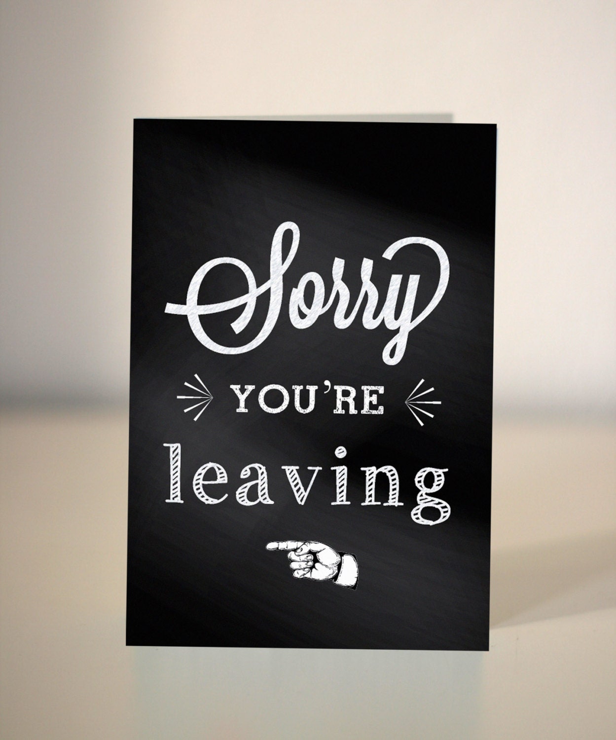 Leave your message. Farewell Card.