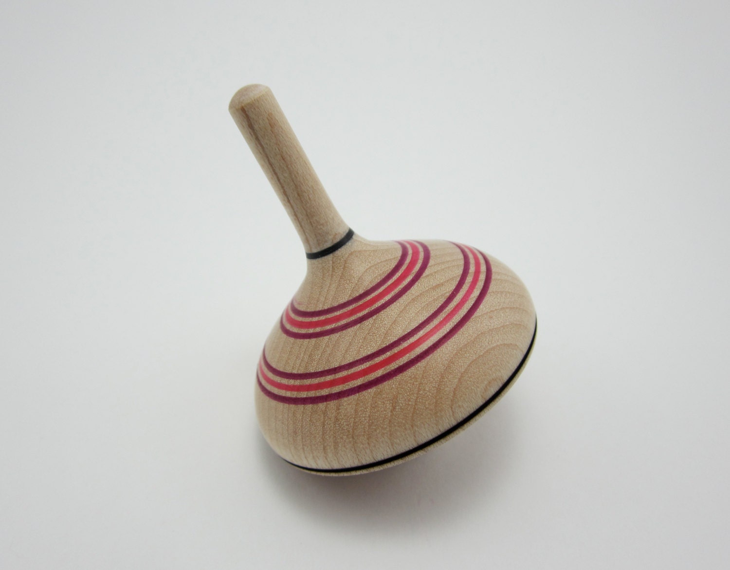 Handmade wood spin top by on Etsy