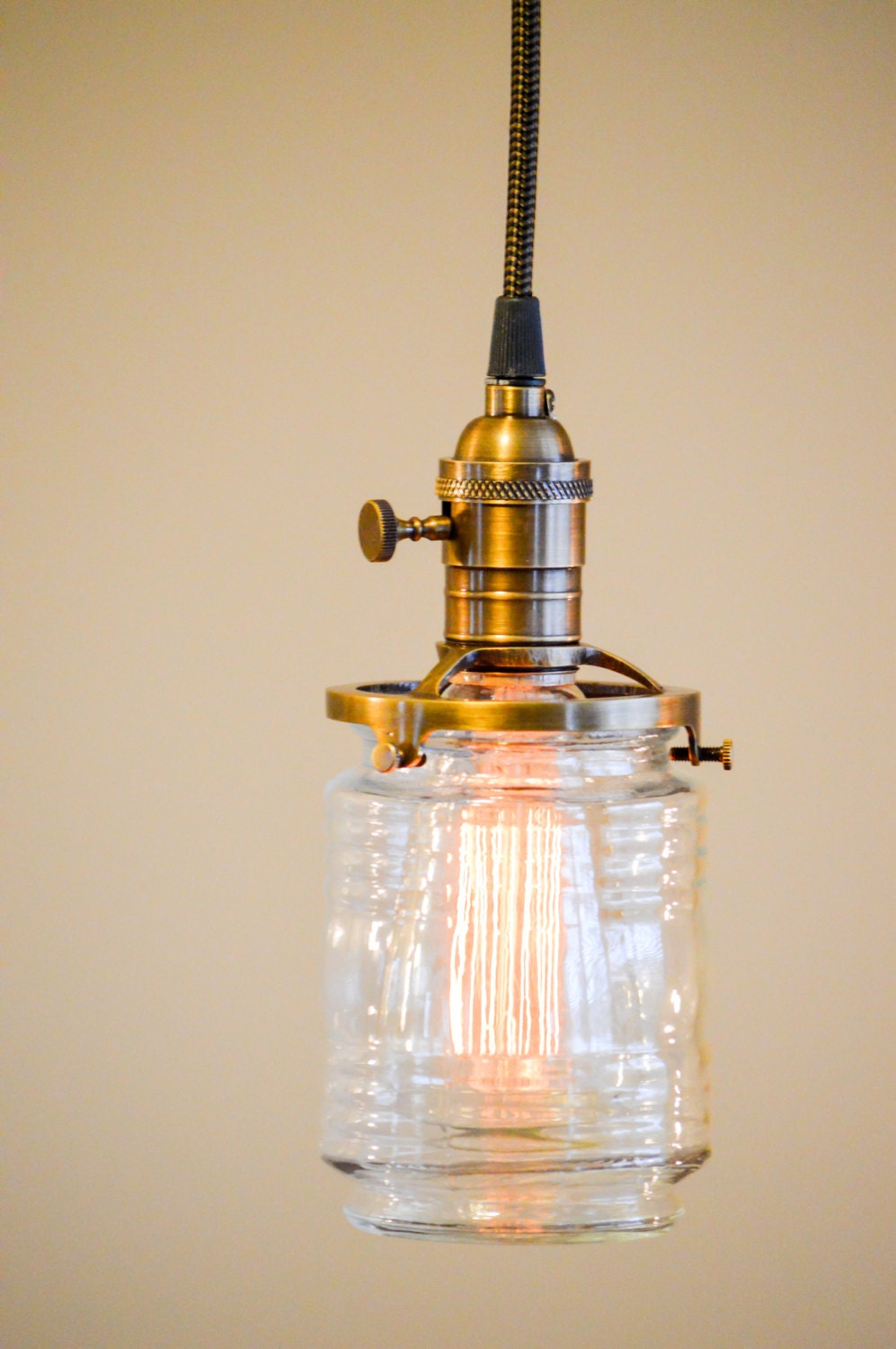 Jelly Jar Hanging Pendant Light