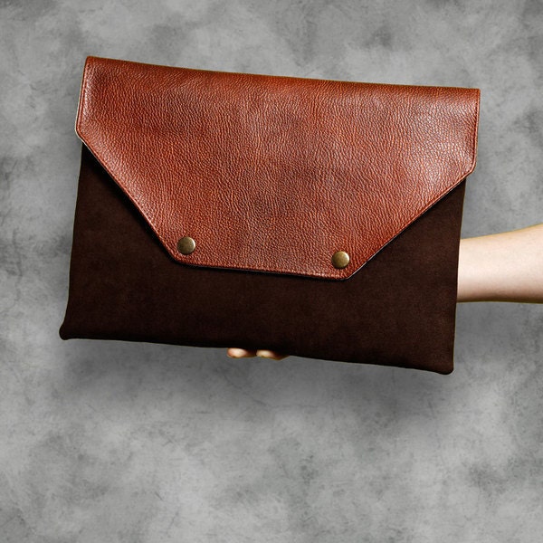 Clutch bag Classic xl brown