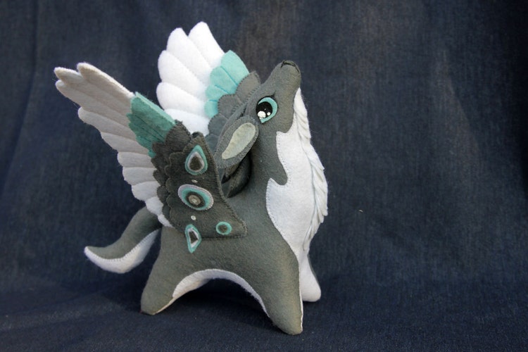 winged wolf plush