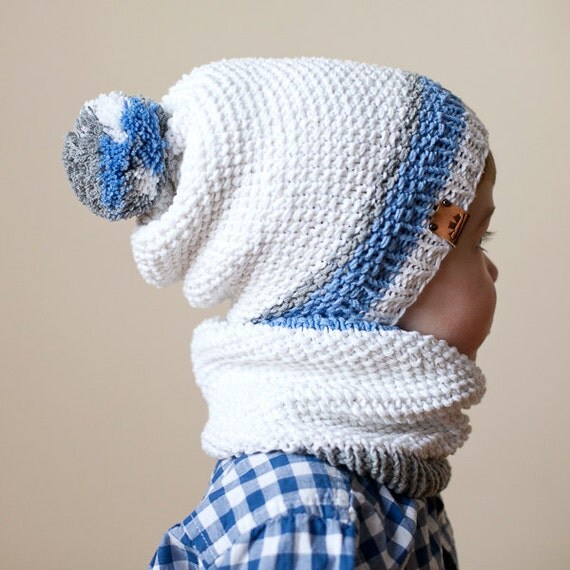 Kid's Knit Hat and Snood Set / Children's Hat and