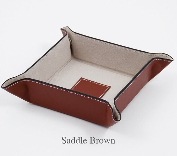 Men's Leather Valet Tray Personalize this Leather Gift