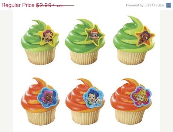 SUMMER SALE Bubble Guppies Cupcake rings Il_570xn