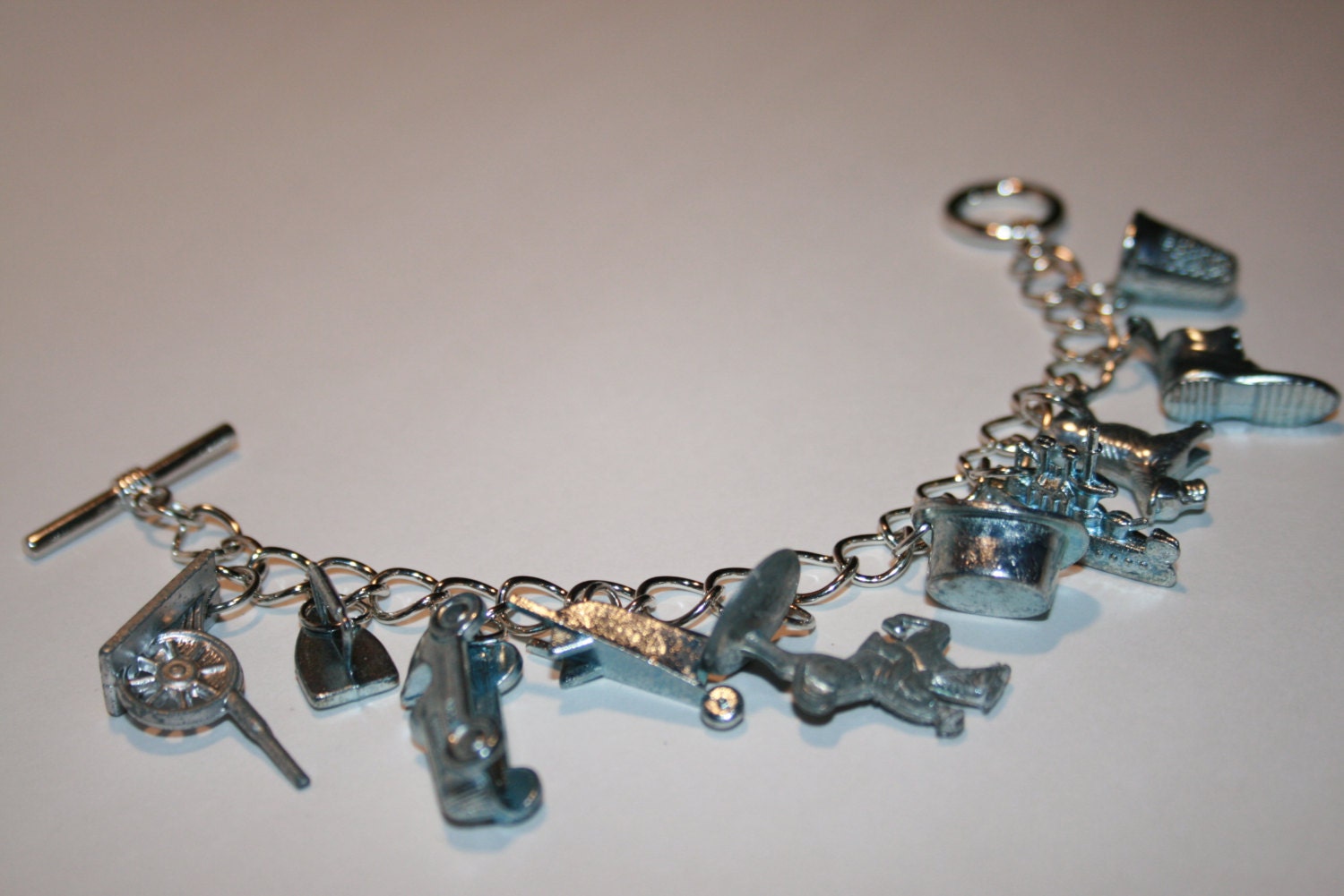 Monopoly Token Charm Bracelet by JenKayDesigns on Etsy