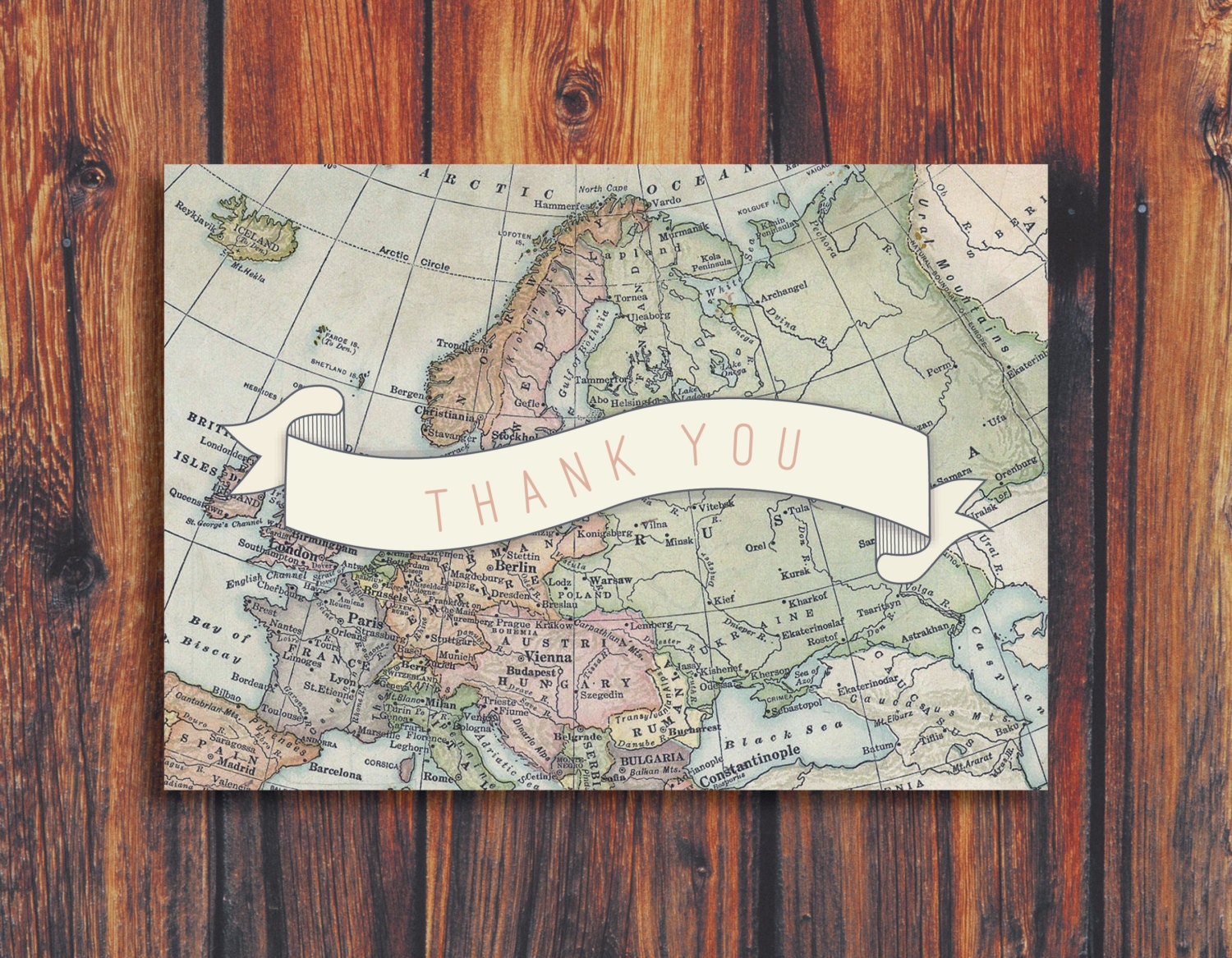 Travel Thank You Card SALE NOW 60 OFF