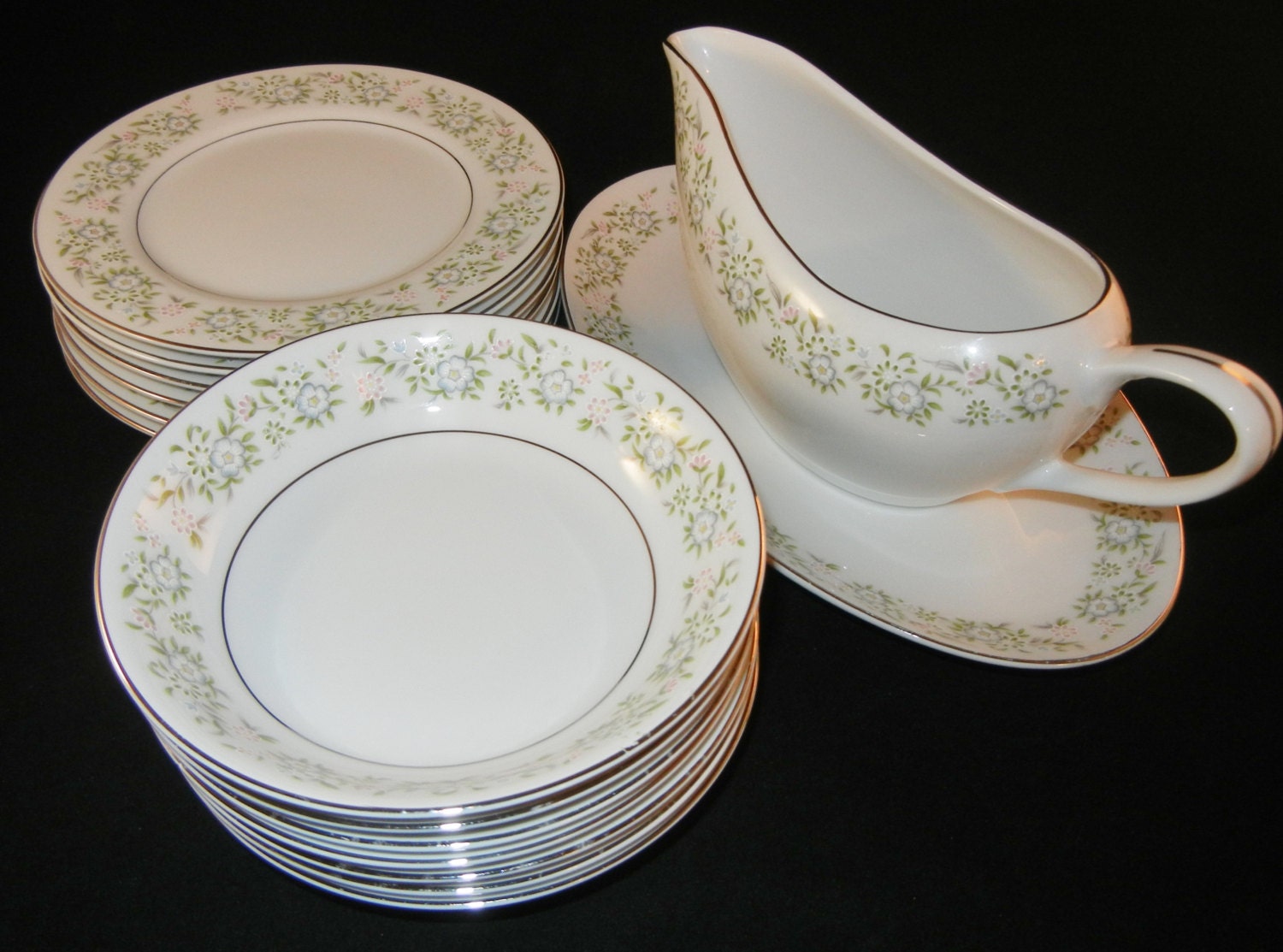 Vintage Sterling Fine China Springtime Pattern Japan Wedding