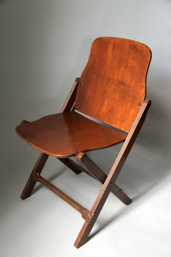 Items similar to Original Antique all wood folding chair , Vintage