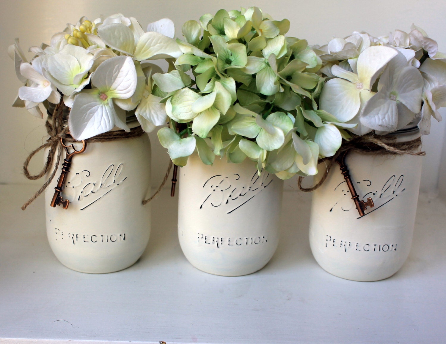 Mason Jars Ball jars Painted Mason Jars Flower Vases