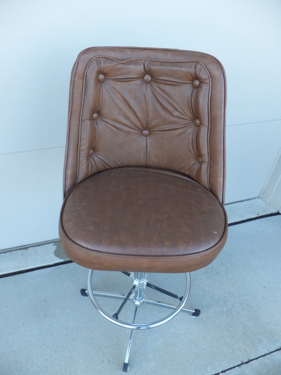 Admiral Industries Inc Tufted Bar Stools Set of 3 Vintage