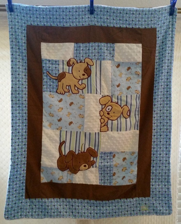 Puppy Baby Blanket 34x42 Baby Blanket Puppy Baby Quilt