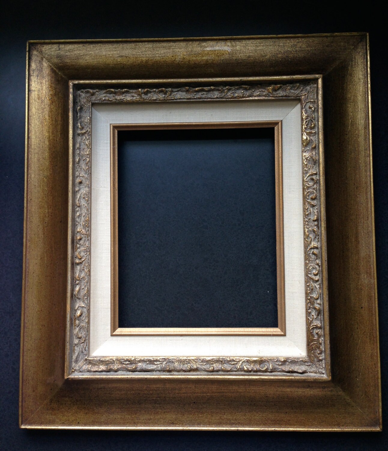 Vintage 8X10 Wood Frame Ornate Inner Border Thick Border