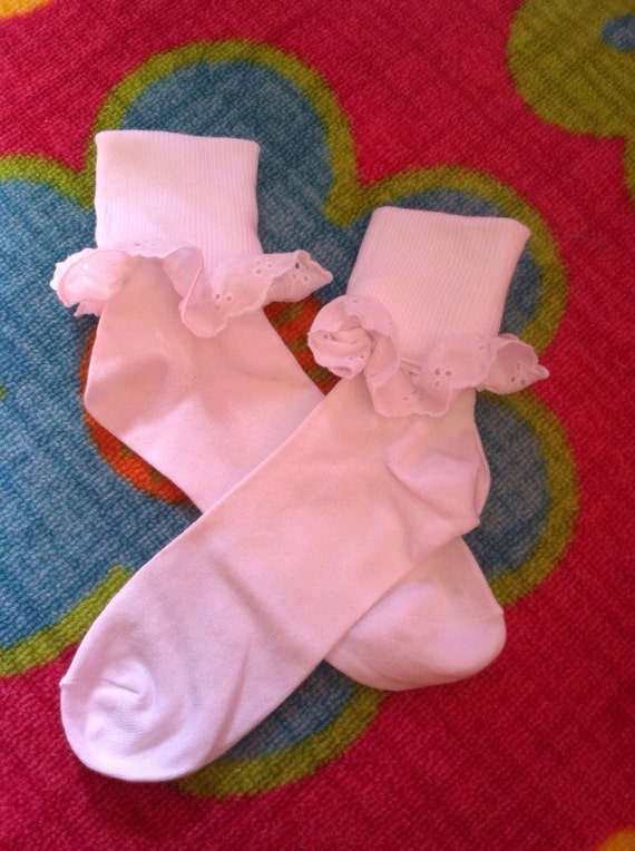 Items similar to Eyelet Ruffle Socks on Etsy