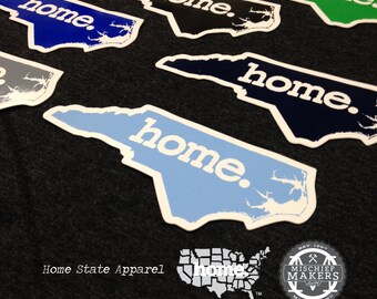 North Carolina home colored vinyl sticker
