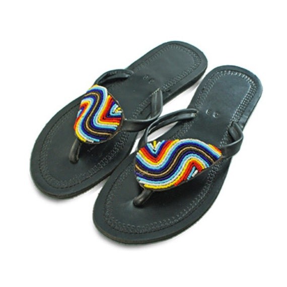 Maasai Beaded Sandals by TheAfricanArtique on Etsy