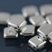 Silver : Czechmate Tile, 6mm, 2 Hole, Czech Beads - Choose Quantity (D-2B)