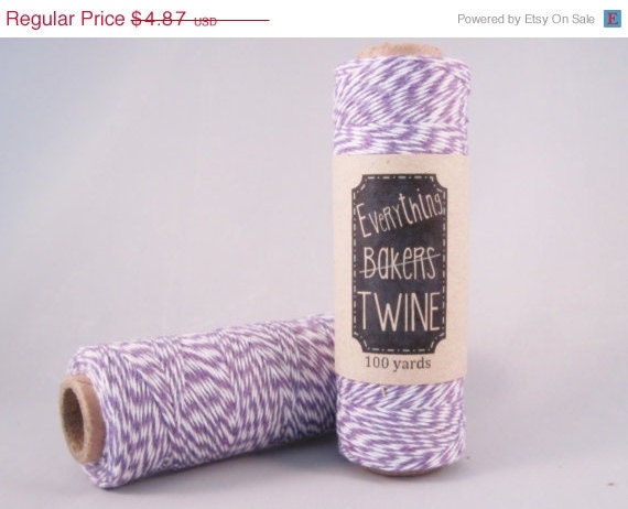 ON SALE - Purple Lavender Bakers Twine 100 yard spool 4 ply 100% cotton Il_570xn