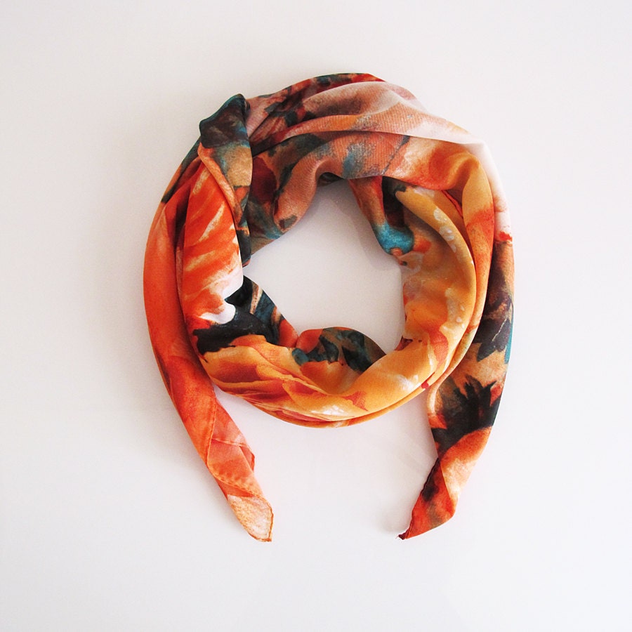 autumn scarf Women scarf orange scarves gift for women