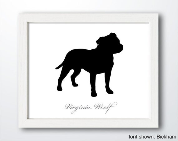 Items similar to Personalized Hand-Cut Staffordshire Bull Terrier ...