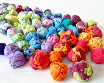 Eco Friendly Seed Bombs -Plantable Paper With Wildflower Seed Balls - Rainbow Mix of Colors