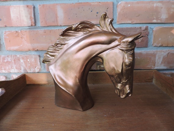 ceramic horse head bust