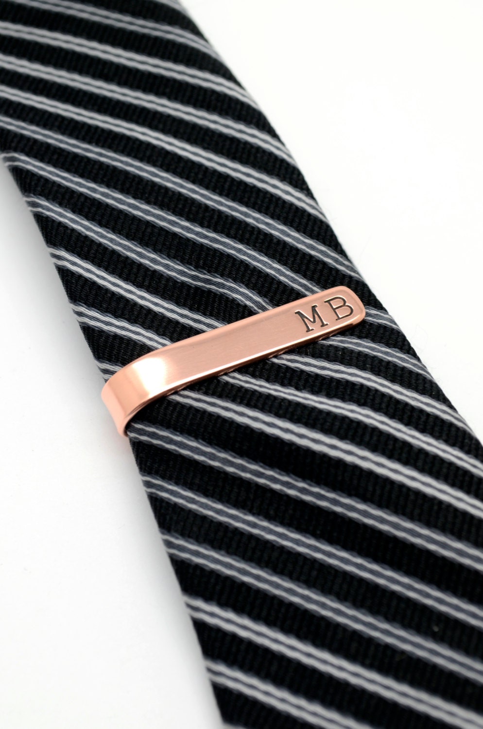 Copper Personalized Tie Clip Custom Tie Clip Monogram Tie