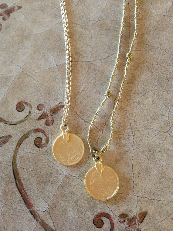 gold coin beads