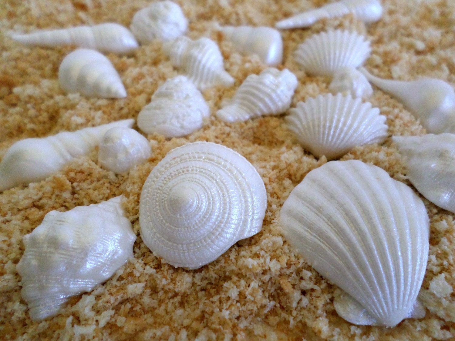 50 Edible Shells Fondant Cake Cupcake Decoration by LenasCakes