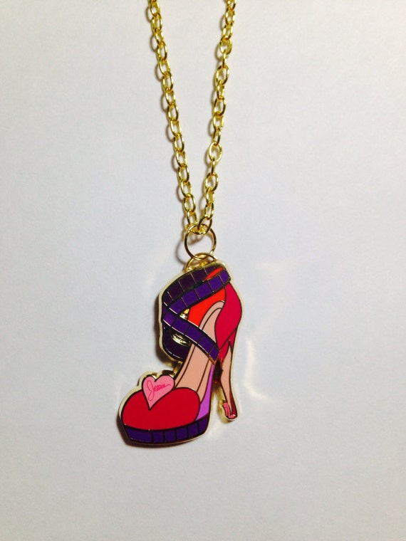 Jessica Rabbit Shoe Necklace Who Framed by BeautifulBaublesSC