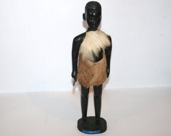 Figurine Clairet – Hutte Africaine Avec Guerrier – Échelle 1:32 – Vintage France