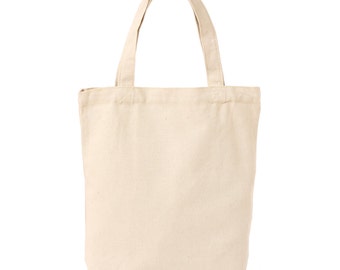 Blank Canvas Plain Tote Bag, 100% Soft Heavyweight Soft Natural Cotton