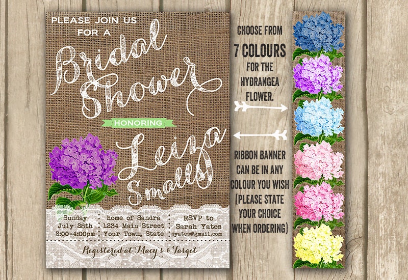 Bridal shower invite, wedding shower invite, custom colors, bridal