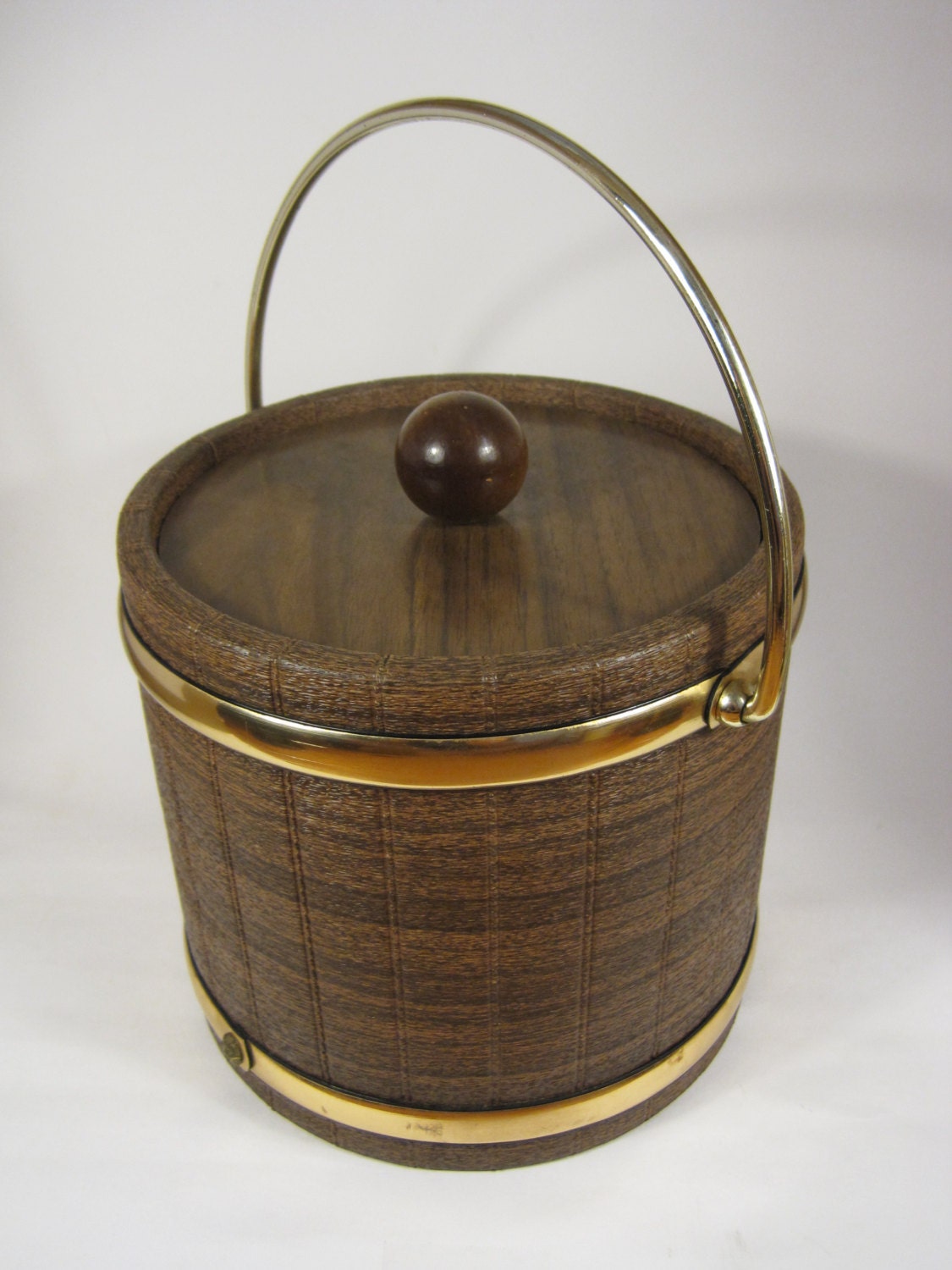 Vintage Kraftware Real and Faux Wood Ice Bucket by DelRayDude