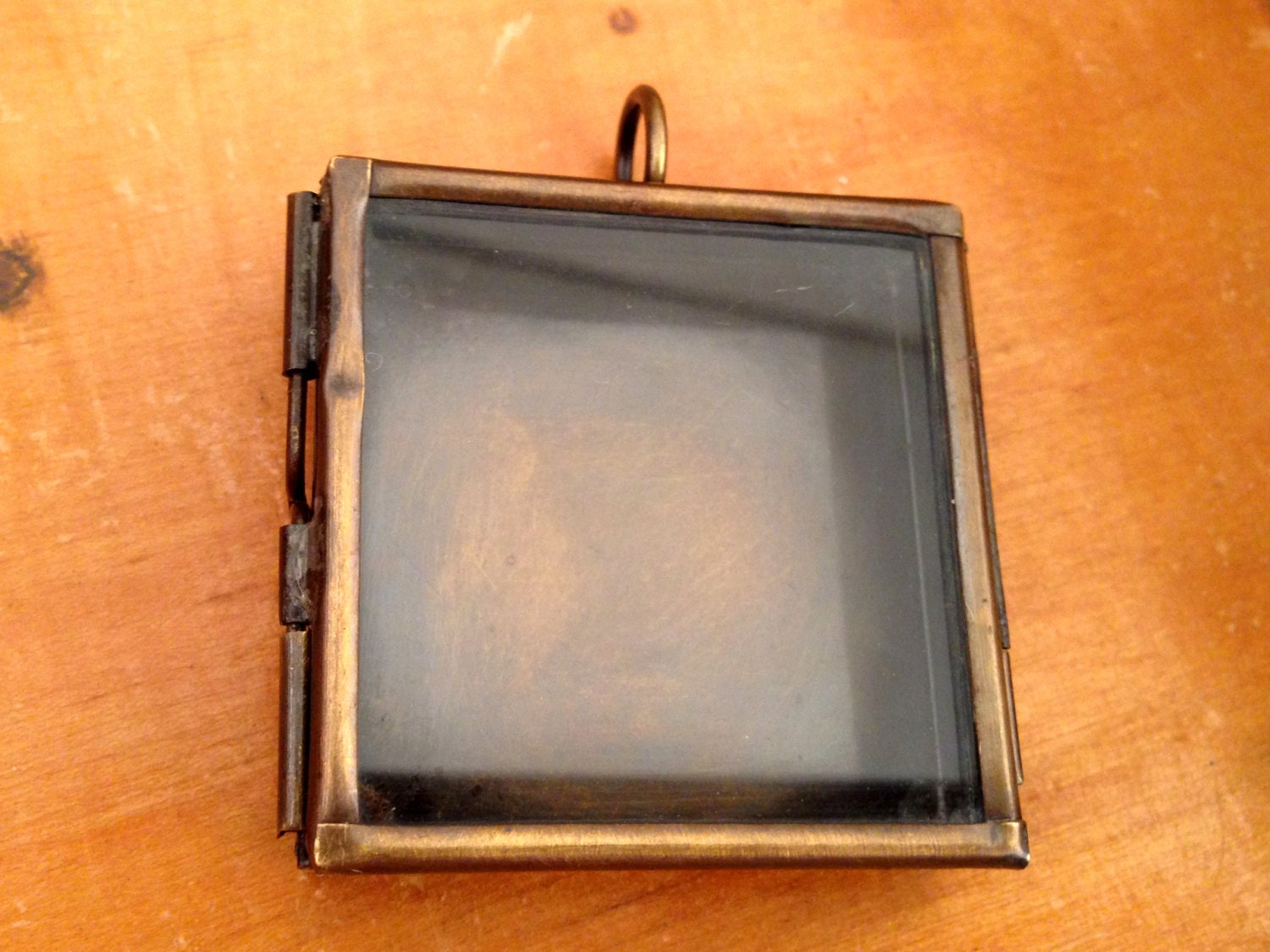 1 Square Glass Door Locket Box Shadow Box Locket Pendant