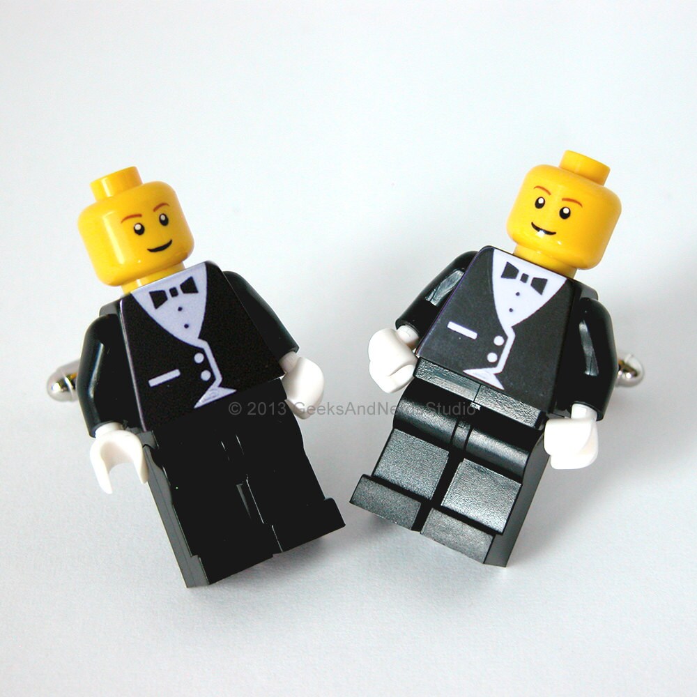 lego man in tuxedo