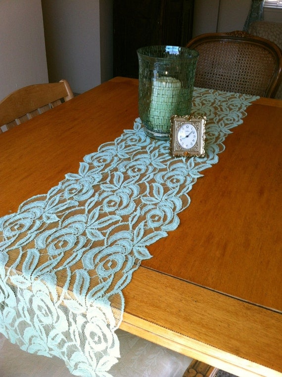 Mint Lace Table Runner 108