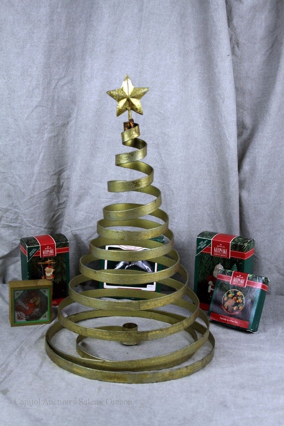 18 Gold Metal Spiral Christmas Tree Candle By Lamycollectibles 6908